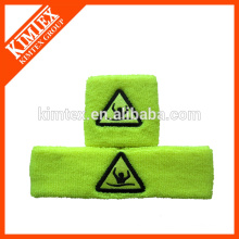 Venta caliente de algodón personalizado sweatbands no mínimo